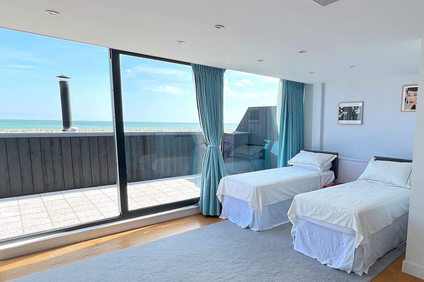 Bedroom four, desk and terrace doors